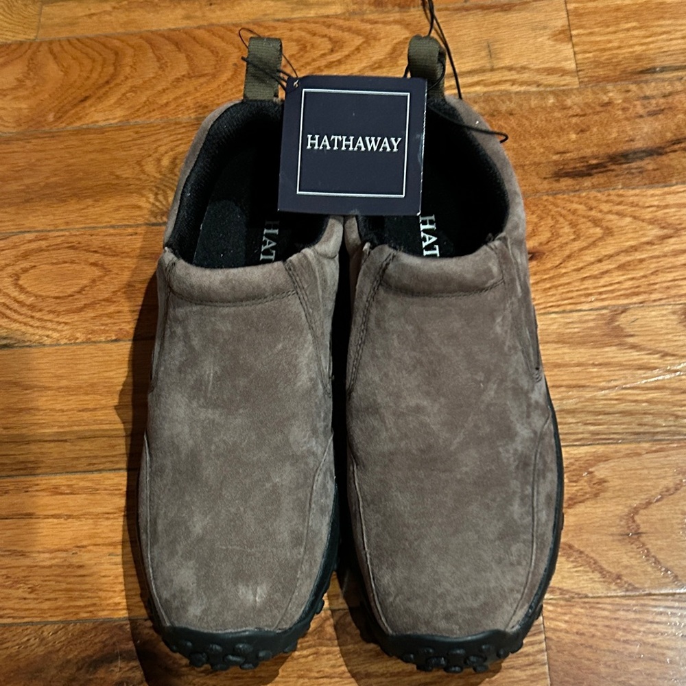 New ! no box Hathaway Men's Taupe Slip-On Loafers